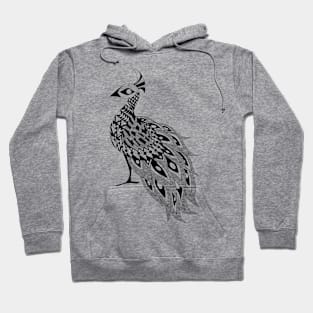 mexican pavo real ecopop peacock in royal totonac pattern Hoodie